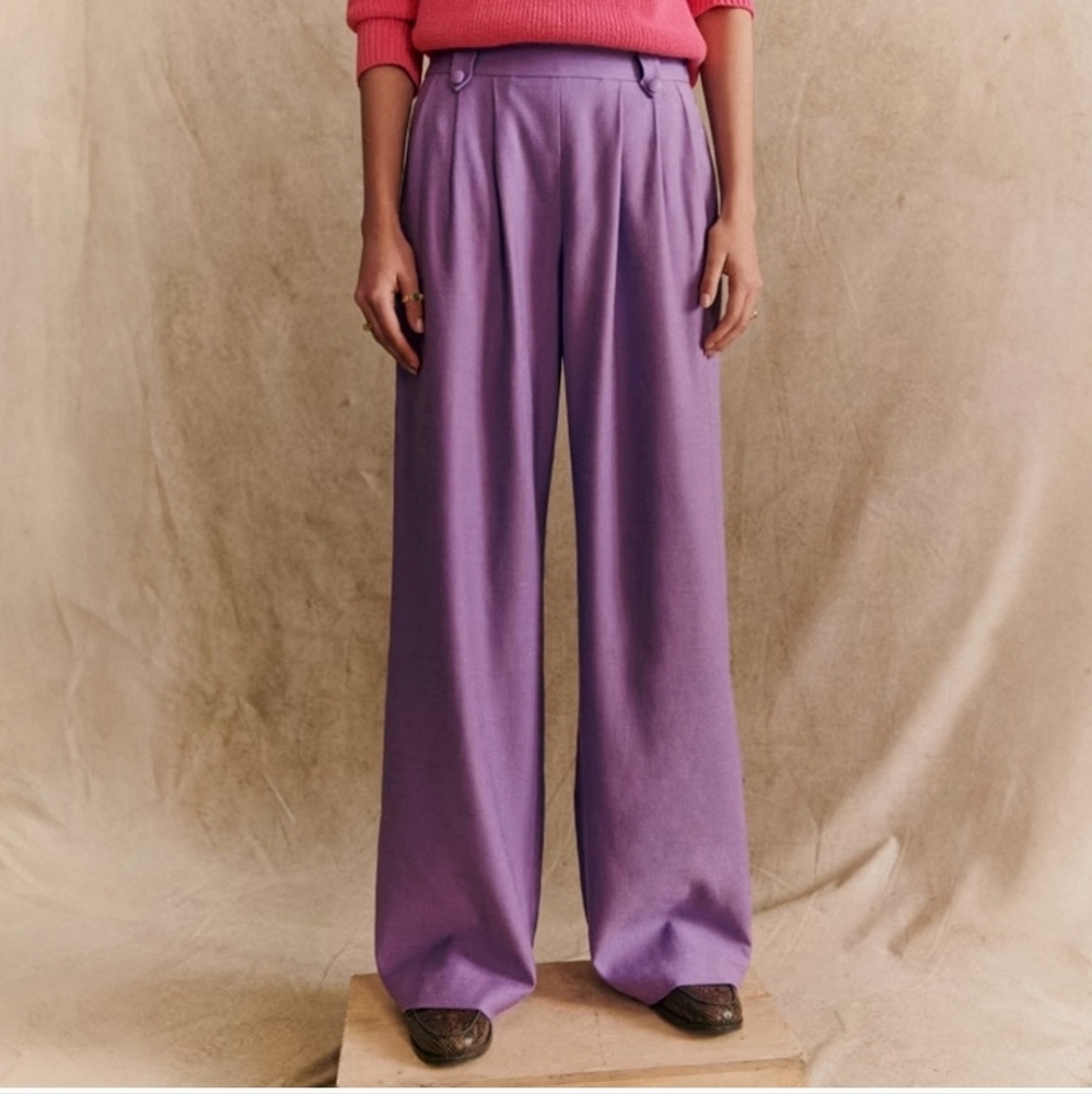 Sezane Loulou Trousers Lavande - Size 38
